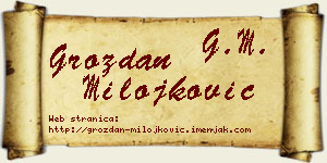 Grozdan Milojković vizit kartica